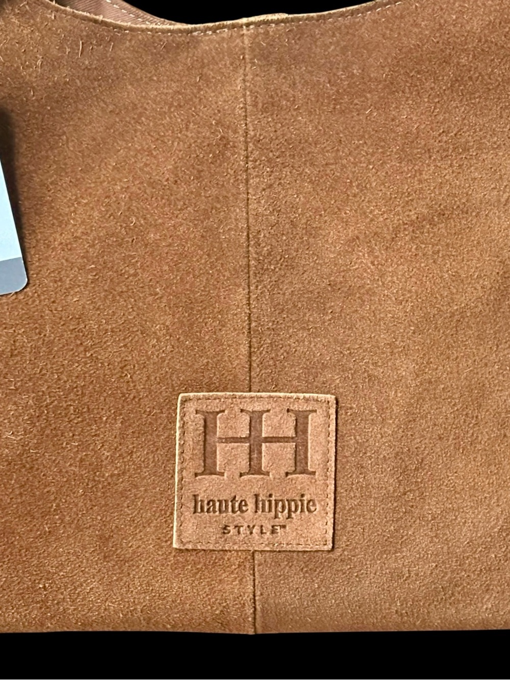 NWT Haute Hippie Suede Fringe Hobo Shoulder Bag Cognac Brown Boho Western Y2K - Picture 3 of 16